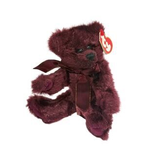 VTG Ty Beanie Baby/Attic Treasure Plush "Beargundy Teddy Bear"  Animal Toy 1993